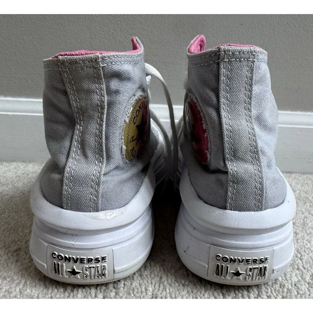 Chuck Taylor All Star Move Platform Gel Patch High-Top Gravel/Pink/White Y2 Girl
